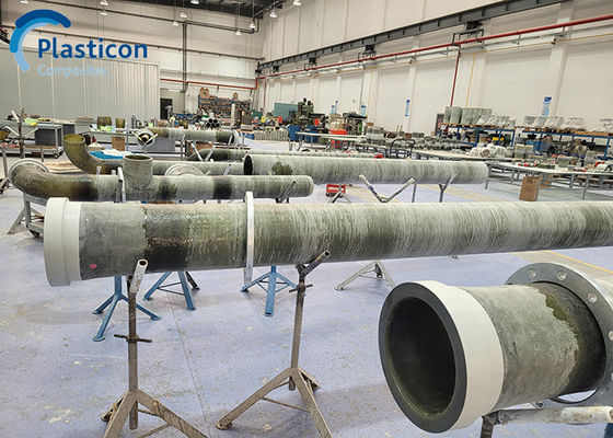 Противокоррозионная труба GRP ASME Морская выхлопная труба из стекловолокна