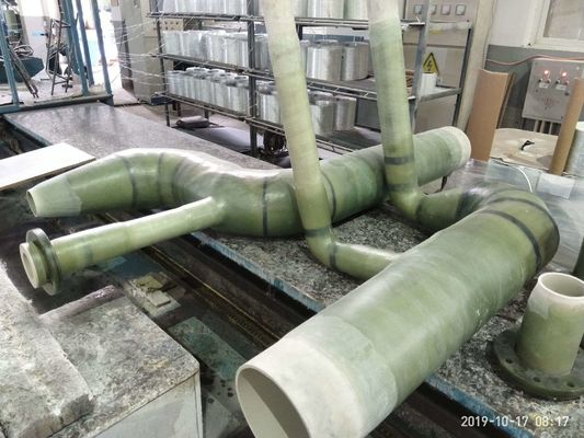 Напряжение 50PSI-150PSI FRP трубы Зеленое стекло Усиленные трубы